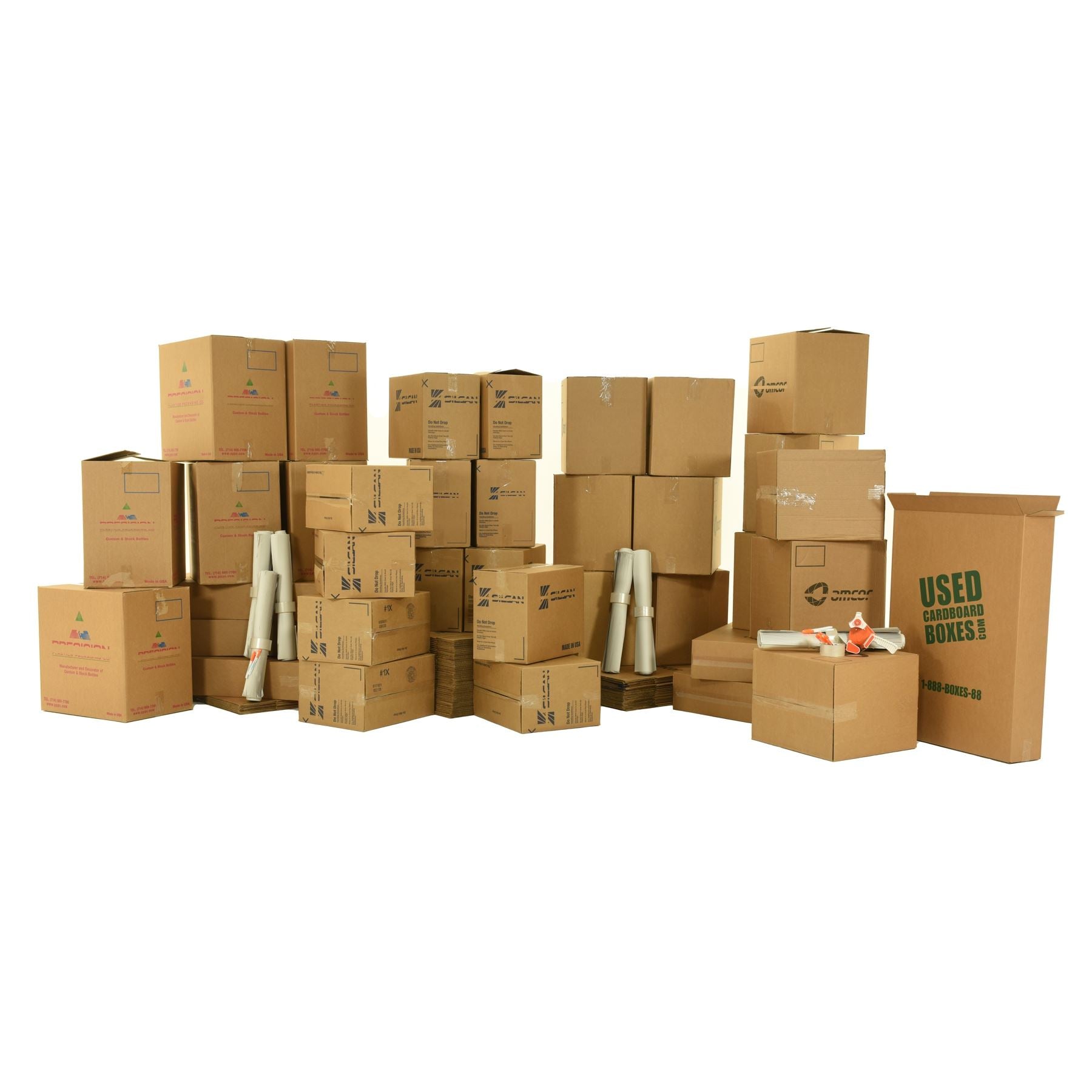 stacked cardboard boxes