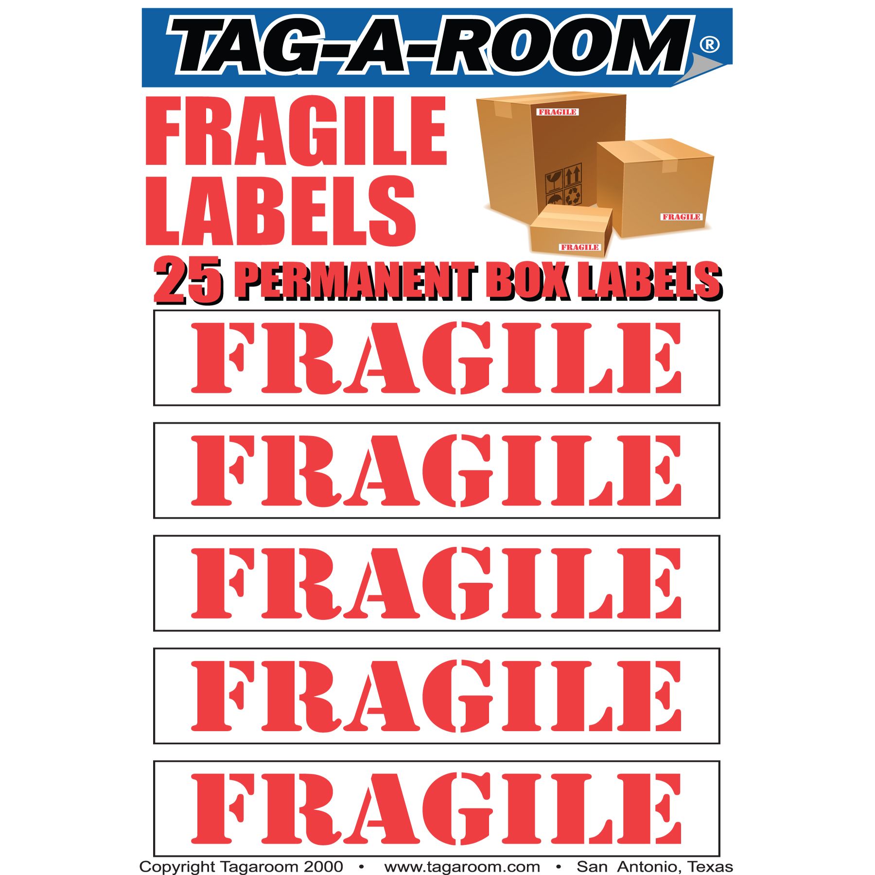 10 étiquettes FRAGILE - EASY CARTONS