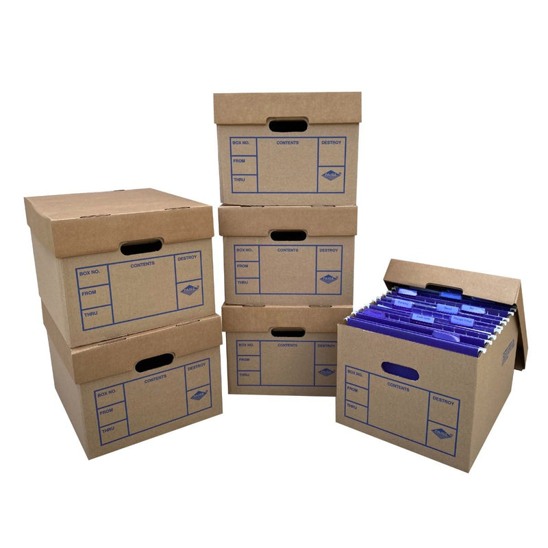SmoothMove Classic Tape Free Moving Boxes, Small Storage Boxes
