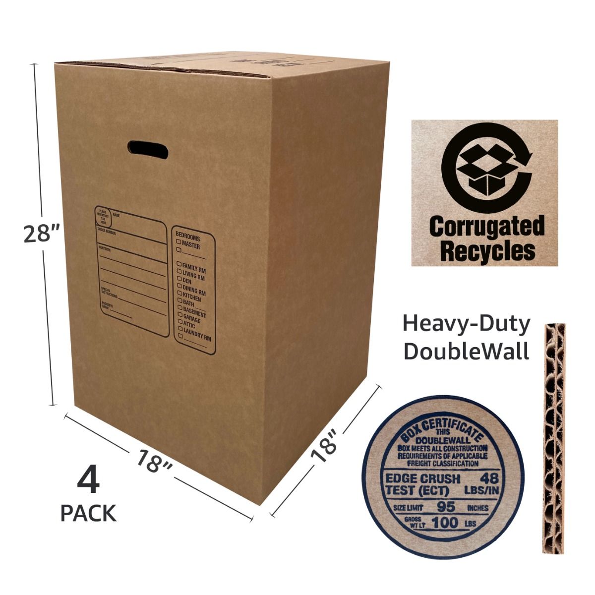 NEW Kitchen Moving Boxes (Deluxe Heavy Duty)