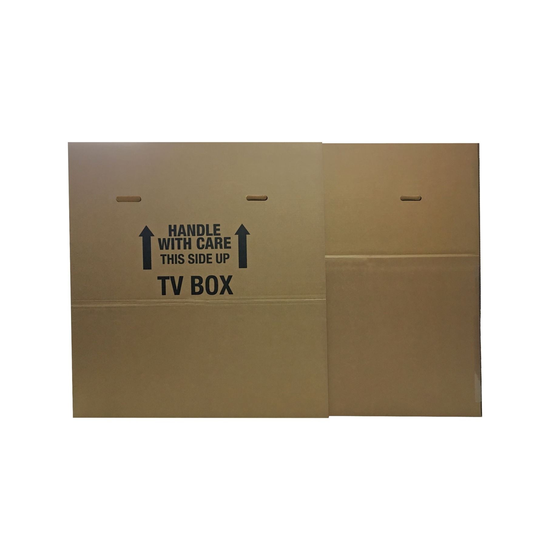 Brand New Flat Screen TV Boxes (2-pack) by UsedCardboardBoxes. Side view.